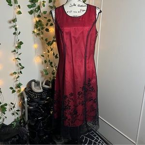 Gothic Red/Mesh Dress